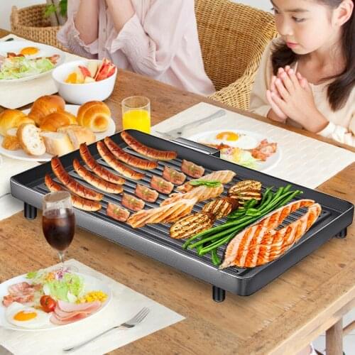 Electric Hot Pot GrillKorean BBQ Grill Shabu Pot, Multifunctional Non-Stick Ourdoor Korean BBQ Smokeless Shabu Pot Separate New