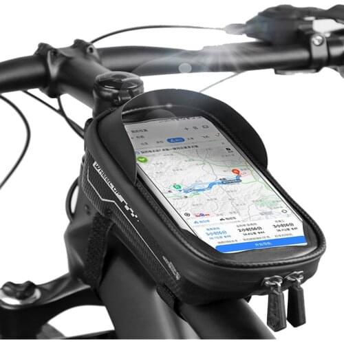 Cycling rainproof Bicycle Bag Phone Case Touchscreen Frame Top Tube Front Bag Reflective 6.5in MTB Bike Accessories