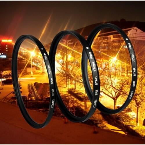 Zomei Star Line Star Filter 4 6 8 Piont Filtro Camera Filters 40.5 49 52 55 58 62 67 72 77 82mm For Canon Nikon DSLR Camera