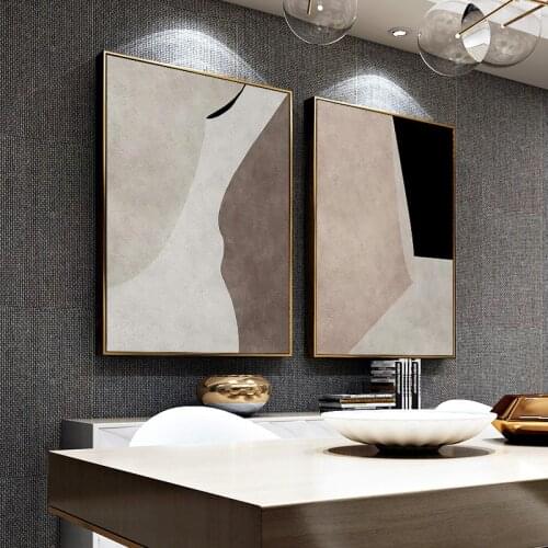 Geometric Minimalist Wall Art Poster Abstract Canvas Painting Print Texture Art Modern Wall Picture for Living Room Home Decor