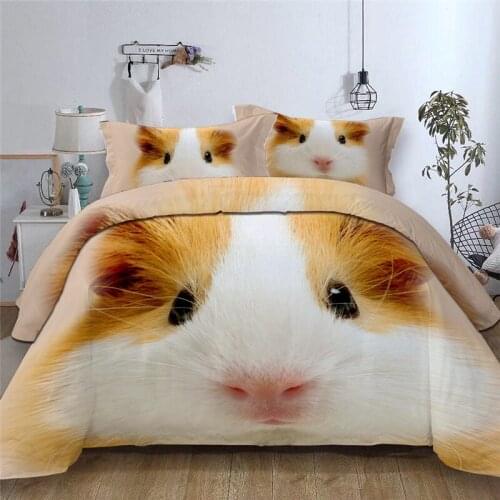 3D Bedding Set Ferret Pet Animal Duvet Cover Set Cute Bed Linens For Children Boys Girl Bedclothes Custom Bed Sets