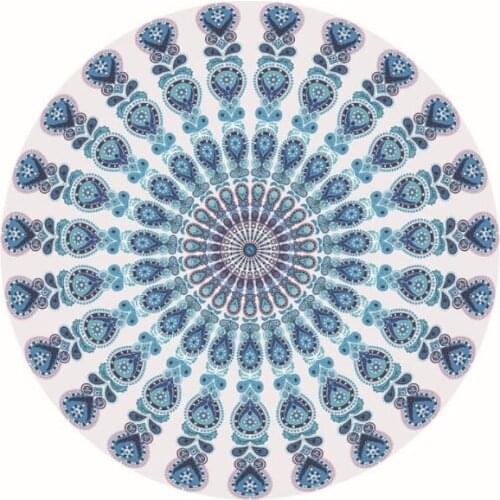 Mylb Bohemia Summer Beach Towel Indian Large Lotus Printing Yoga Mat Round Tapestry Totem Blanket Floor Pad 150cm