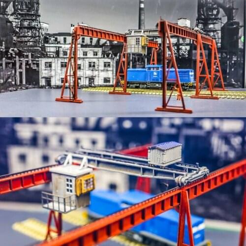 1:87 HO Scale Miniature T16 Crane Model Train Architectural Scene Sand Table Railway Model