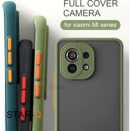 Skin Feel Matte Silicone Hard Phone Case For Xiaomi mi 9 10 11 lite 5G 11i mi11 pro A3 10T Shockproof Bumper Back Cover