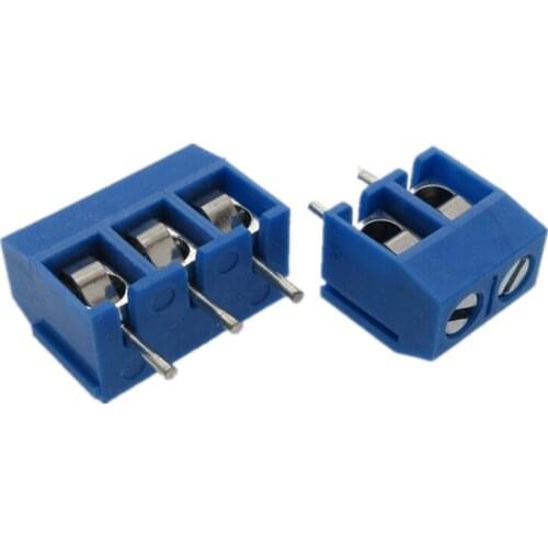 10/50 piece copper terminal screw XK/KF301-5.0MM KF301-2P block post connector PCB 2-pin screw terminal block connector