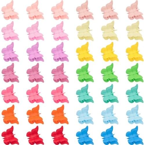 50 Pieces Cute Fashion Butterfly Hair Clips Mixed Color Girl Mini Hair Claws Headwear Barrettes Beauty Tool Sweet Gift