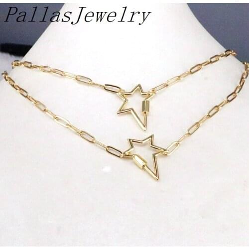 5Pcs Fashion Star Pendant Necklace Jewelry Good Quality Gold Color Chain Necklace for Women