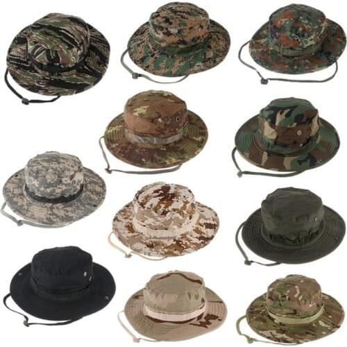 Outdoor bucket hats men jungle military camouflage tactical Camo hat Camping barbecue cotton mountain climbing fishing caps