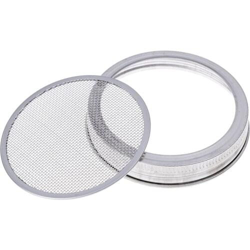 1Set Kit Sprouting Mason Jars with Stainless Steel Germinator Set Seed Sprouter Germination Cover Strainer Lids Stainless Steel