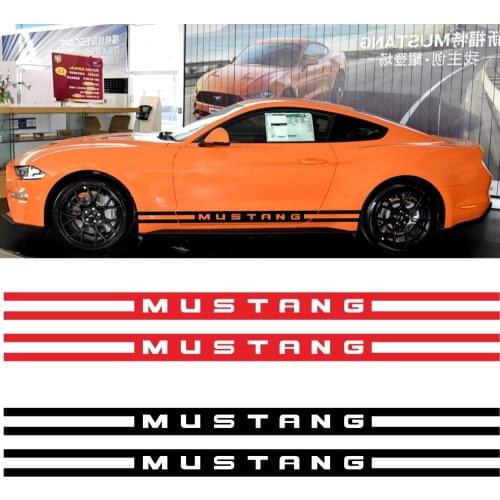 Sports Car Stickers Stylish Auto Long Side Stripe Decals Vinyl Film Styling Tuning Car For Ford Mustang Automobiles Accessories