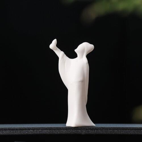 Drink Ancient Poet Li Bai Zen Figure Chinese Style No Phase Buddha Bonsai Garden Mini Ornaments Ceramics Minimalism Elegant Gift