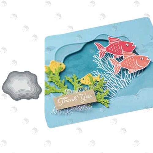 Irregular Graphics Cloud BackgroundCutting Dies Scrapbook Dariy Decoration Stencil Embossing Template DIY Greeting Card Handmade