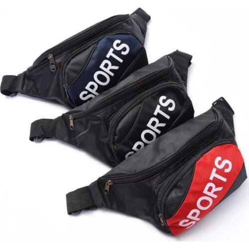 New Letter Zipper Multi-Function Outdoor Pocket Mens Fashion Waterproof Running Sports Waist Pack Factory Wholesale