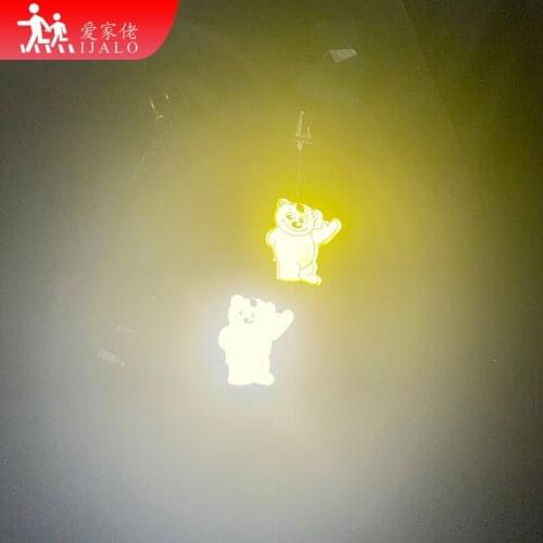 ORAFOL 600 candle light little bear model Reflective pendant charm bag accessories hanger reflective keychain for safety use