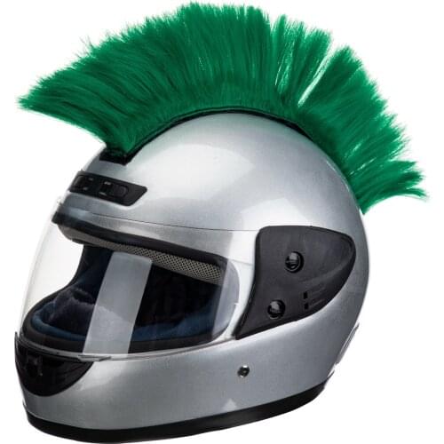 Helmet Mohawk Wigs Skinhead Wig Hair Patches Hairpiece for Bicycle Motorcycle Cycling Scooters Skateboard Cosplay Costumes