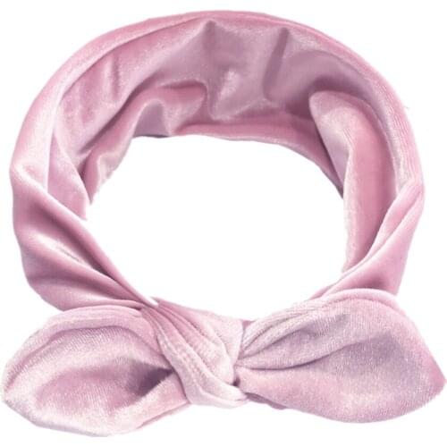 Rabbit Ears Hairband Cotton Stretch Children Headdress Gold Velvet Baby Hair Ring