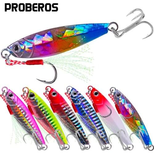 PROBEROS 1PC Fishing Lure Lead Fish 7-10-15-20-30g Jig Bait Hard Bait Metal Jig Sea Bass Fishing Tackle