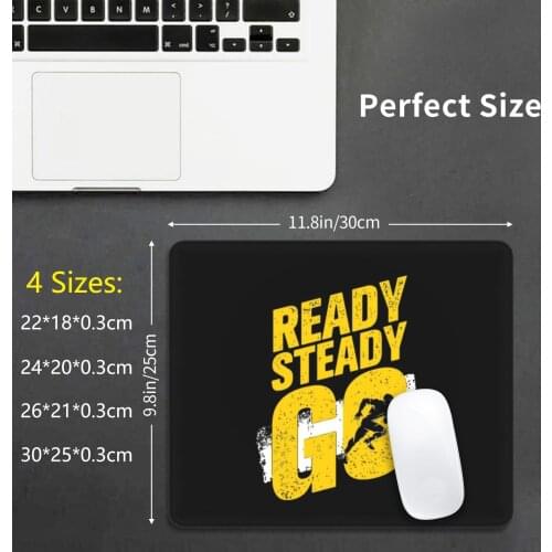 Ready Steady Go-Running Workout & Fitness Motivation Mouse Pad DIY Print Cushion Fitness Running Workout Gym