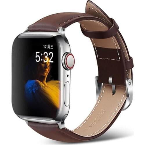 Strap for Apple watch band 44mm 40mm watchband apple watch 6 5 4 3 2 classic leather bracelet belt iWatch 42mm 38mm Accessories