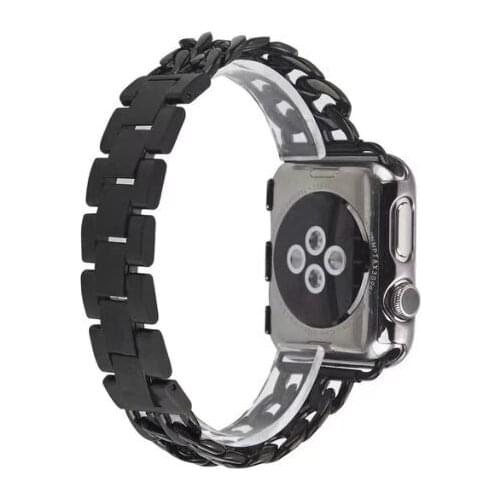 Watch Band For Apple Watch Series 4 Wrist Bracelet Luxury Metal Chain Design Strap Replacement Band For Apple Watch Series 1 2 3