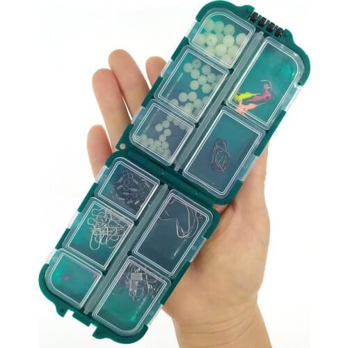 Fishing Box with 113pcs Fishing Accessories Kit Fishing Hooks Swivels Snaps Sinker Weights Soft Beads Stopper Jig Head Hook