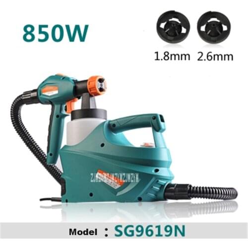 SG9619N High-pressure Electric Spray Gun Household Paint Tools Adjustable Latex Paint Spray Machine 220V 850W 1000ml/min 800ml