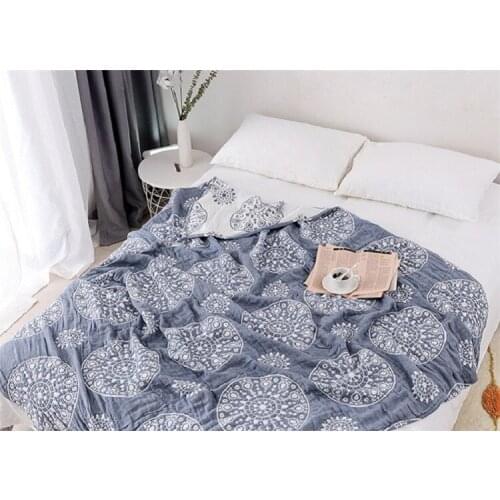 Super Soft Cotton Summer Quilt 150*200cm Geometric Printed Air Condition Throw Blankets for Beds Sofa Cover Bedspread DYBK49