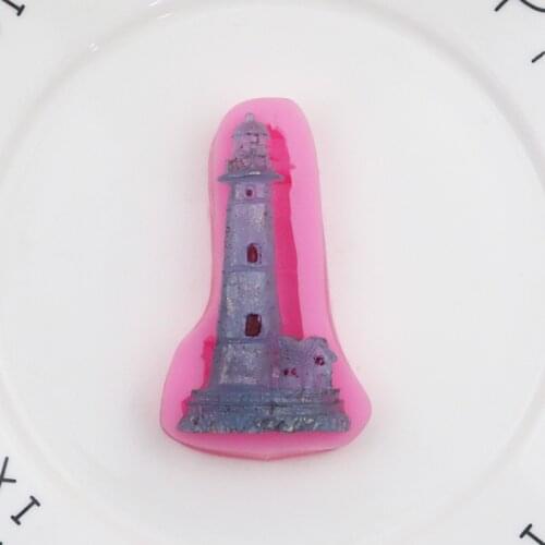 Lighthouse building sugar silicone mould mobile phone glue dripping mould DIY ultra light clay mold