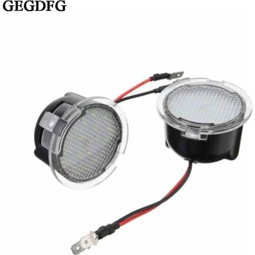 2Pcs LED Under Side Mirror Puddle Light for Ford Edge Fusion Flex Explorer Mondeo Taurus F-150 Expedition