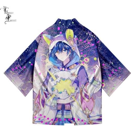 Nico AtR Soraru Mafu Mafu 3D Printing Japanese Kimono Haori Yukata Fashion Summer Casual Cool Short Sleeve Streetwear