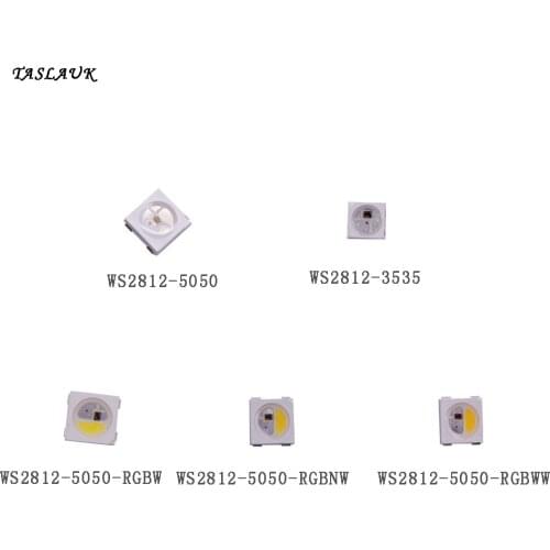 10 ~ 1000pcs ws2812b (4 pinos) 5050 smd versão preto/branco ws2812b sk6812 individualmente endereçável digital rgb rgbw led chi