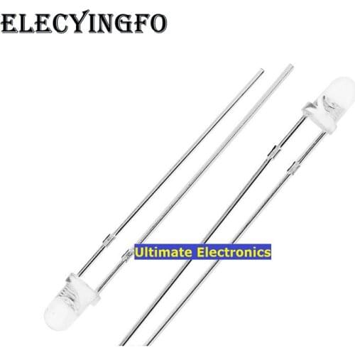 10pcs/1000pcs 3mm Photodiode LED Type F3 Phototransistor Round Head Transparent