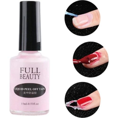 15ml Nail Polish Liquid Peel Off Tape Protect Glue Varnish Anti-spill Latex Fast Dry Skin Care Nail Gel