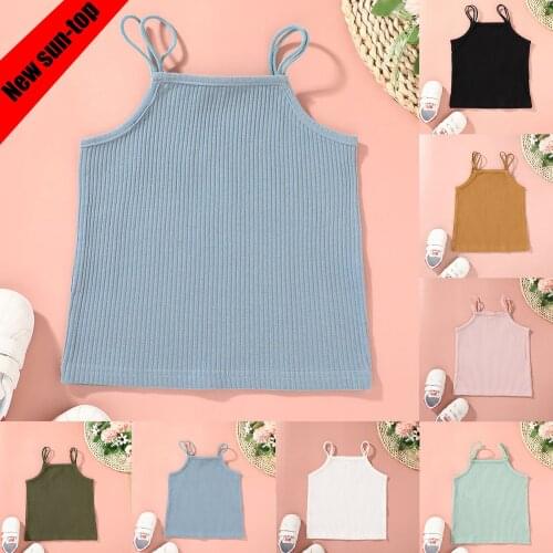 3# Girls Camisole Singlet Underwear Tank Cute Princess Undershirts Cotton Tank Tops For Baby Girl Kids Children Clothing