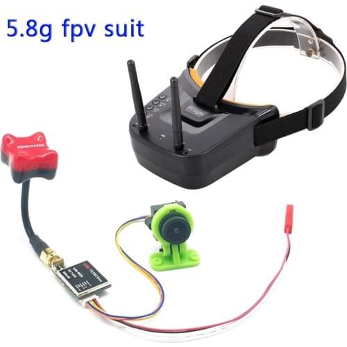 5.8G 40CH Dual Antennas FPV VR Goggles Monitor With 1200mAh Battery with CMOS 1000TVL fpv Camera and 600mw VTX for RC Drone