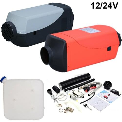 5KW 12V/24V Heater Air Diesels Low Noise Single Hole Parking Heater LCD Screen Switch Car Heater With Remote Control For Trucks