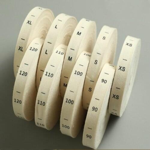 500pcs/lot Cotton Number Labels In Roll Size Tag For Clothing Child Clothes Accessory 21062601