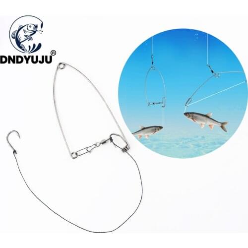 DNDYUJU 5pcs Stainless Steel Accessories Ejection Catapult Spring Full Speed Artifact Parts Automatic Fishing Hook Jig Head