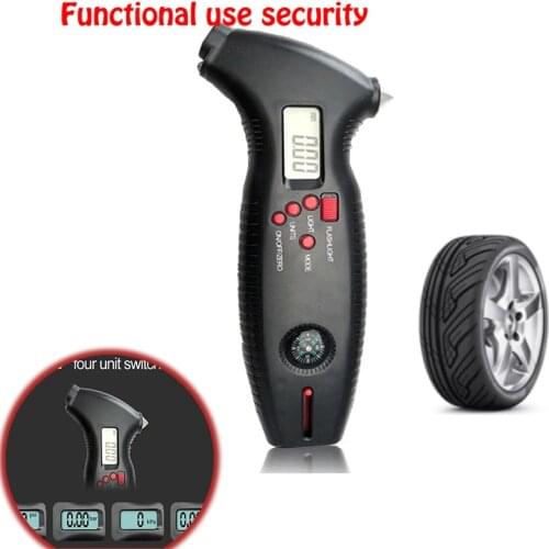8 in 1 automotive Digital Tyre Gauges Tire Pressure Gauge tire depth gauge first aid rescue T&E tools
