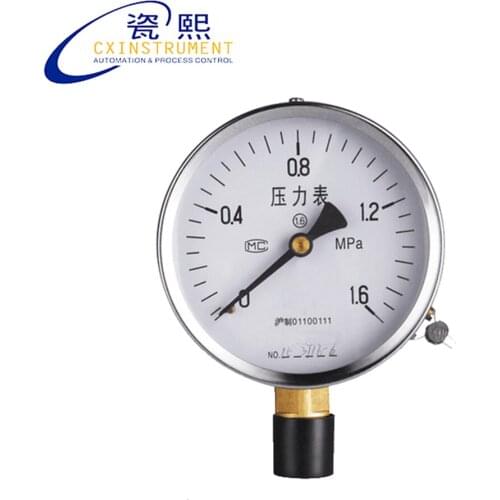 Ammonia Pressure Gauge With 0~60 Mpa Measuring Range 60mm Diameter Radial Install Stainless steel Safe Pressure Gauge