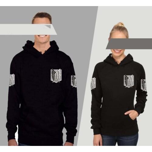 Hot Attack On Titan Hoodies Sweatshirts Coat Halloween Party Eren warm Hoodie jacket Attack On Titan Black classic Hooded Top