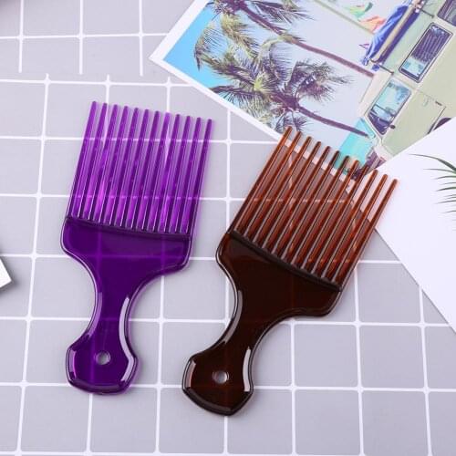 Wide Teeth Afro Hair Fork Comb Unisex Hair Style Curly Massage Insert Brush Durable Hairdressing Curly Insert Brush Hair Styling