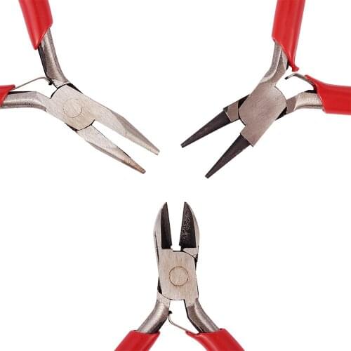 Jewelry Pliers, 3" Diagonal Side Cutting Pliers, Polishing, Red, 75~80mm