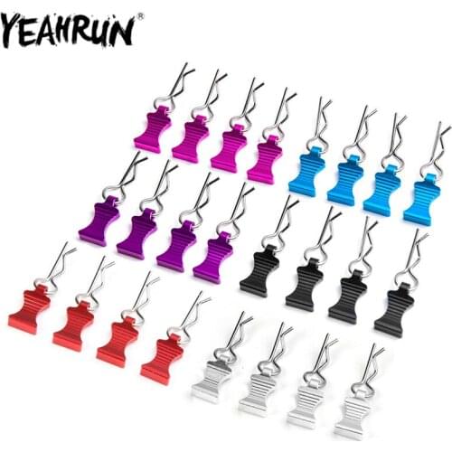 RC Car R-type Body Shell Clips Pin with Aluminum Mount Kit for 1:8 1:10 1:12 SCX10 TRX4 RC Model Car Toys Spare Parts