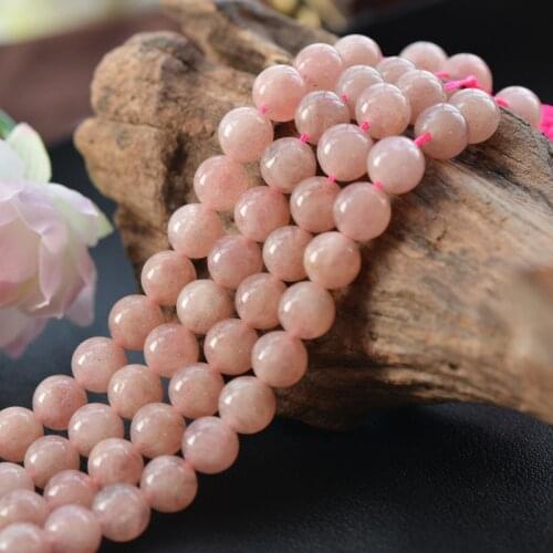 Joanlyn Grade A Natural Strawberry Quartz Beads NOT Dyed 6mm-12mm Smooth Polished Round 15 Inch Strand ST02