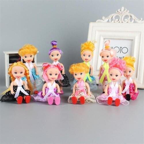 5 PCS Mini Doll Toys 11CM Girl Doll Toy Random Delivery Reborn Baby Doll for Christmas Gril Gift