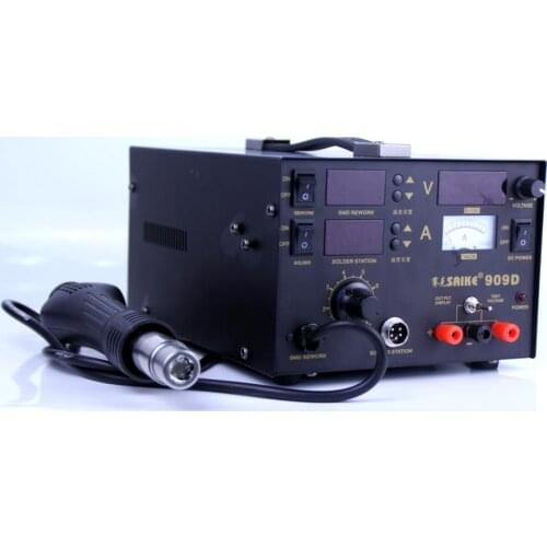 Saike 909D Heat Gun Desoldering Station Power Multi-Function 3 in 1 Constant Temperature Soldering Iron Soldering Station