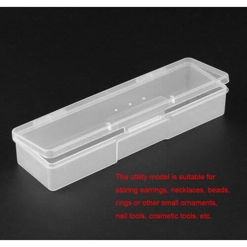 Plastic Manicure Accessories Storage Box Translucent Nail Art Decor Organizer Case
