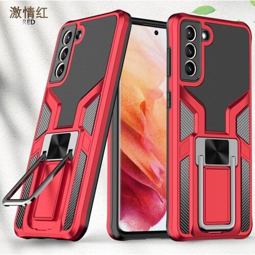 Shockproof Case For Samsung Galaxy S21 FE 2021 Metal Ring 360 Protect Back Cover for Galaxy S21 Stand Funda S21 Fan Edition Case