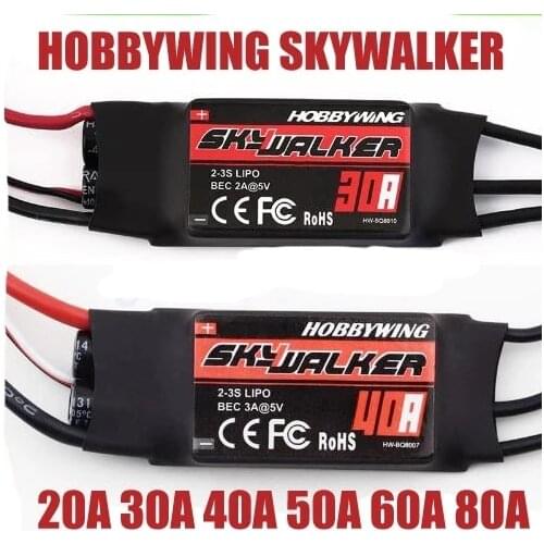 Skywalker 12A 15A 20A 30A 40A 50A 60A 80A Esc Speed Controler Met Ubec Voor Rc Fpv Quadcopter Rc Vliegtuigen helicopter Hobbywin